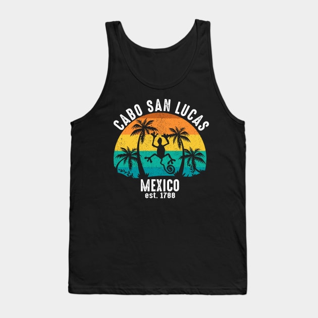 Cabo San Lucas Mexico Sunset Iguana Beach Design Tank Top by FilsonDesigns